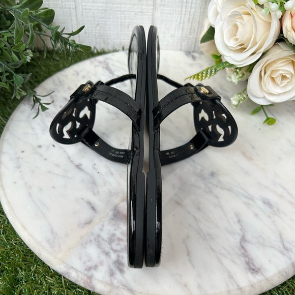 Tory Burch women 
Miller Patent Leather Thong Sandals black  SZ 8 preowned - Picture 13 of 16